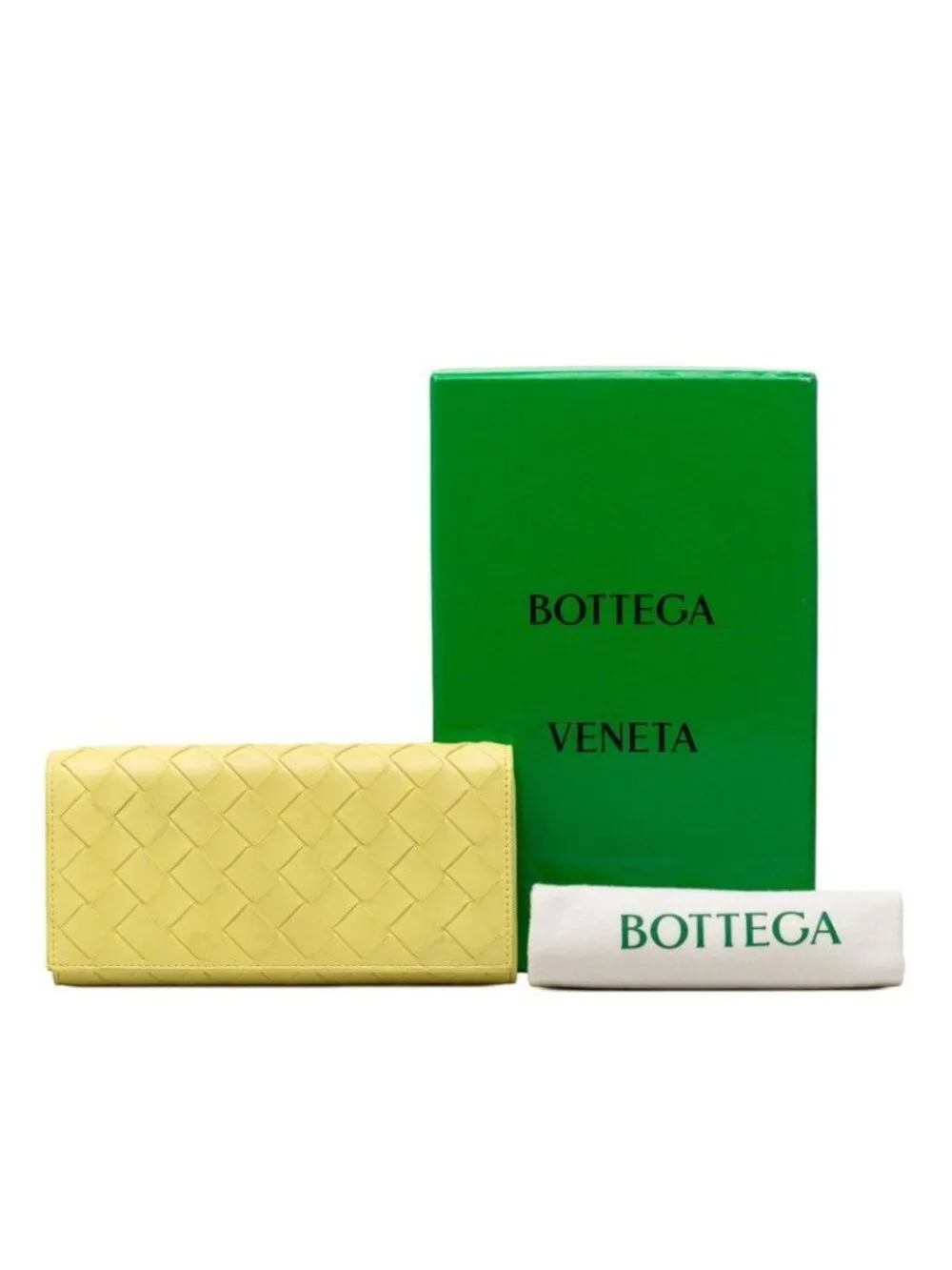 Bottega Veneta Intrecciato Wallet Yellow Leather